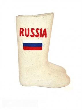 Валенки мужские с вышивкой "Russia" ручной валки Валенки мужские с вышивкой "Russia" ручной валки